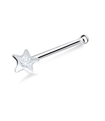 Star Shine Shaped Silver Bone Nose Stud NSKD-142